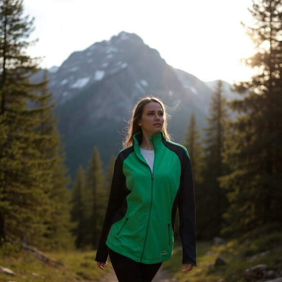 L.L. Bean Women’s Softshell Active Jacket Size M EUC Teal/Black - Picture 7 of 7